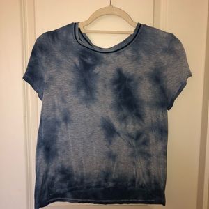 blue tie dye shirt